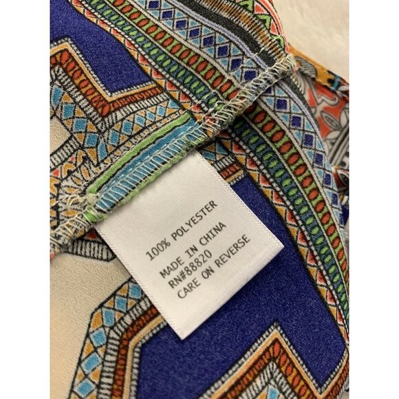 Cynthia Rowley Medium Tie Collar Blouse Boho - Picture 9 of 10